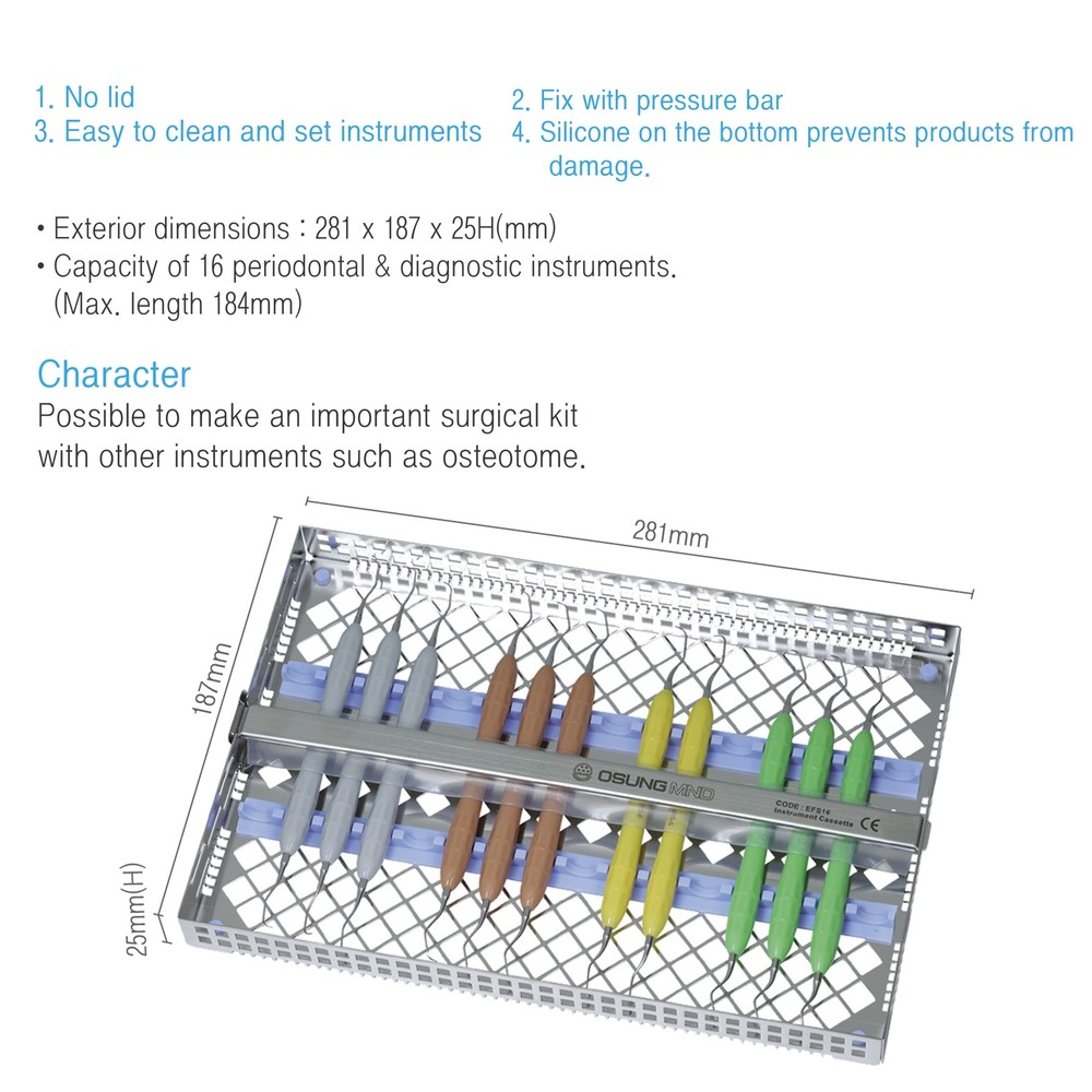 Dental Instrument Cassette, EFS16 (#12)