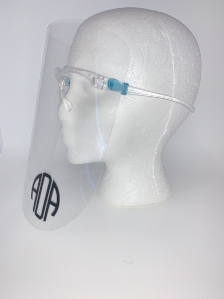 FACE SHIELD MASK • PERSONALIZED WITH MONOGRAM DECAL • CUSTOM & MADE TO ORDER