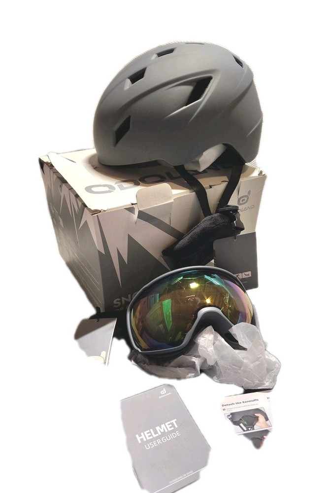 Odoland Gray MEDIUM ski helmet + ski goggles