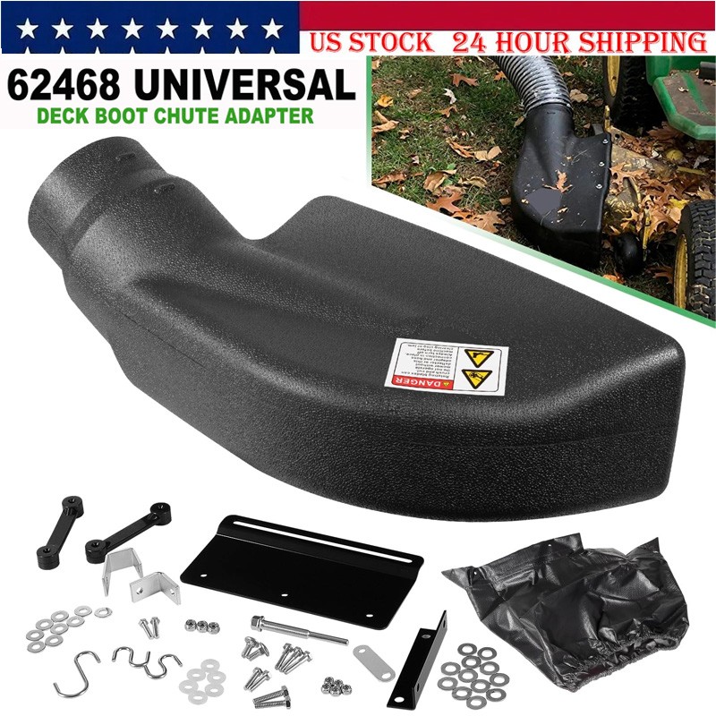 62468 Adapter Mow-N-Vac Kit Leaf Vacuum Bagger Universal Deck Boot Chute