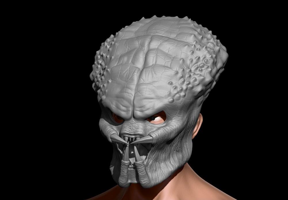 Predator Mask Face Jungle Hunter 1987 scale 1:1 File STL - OBJ for 3D Printing