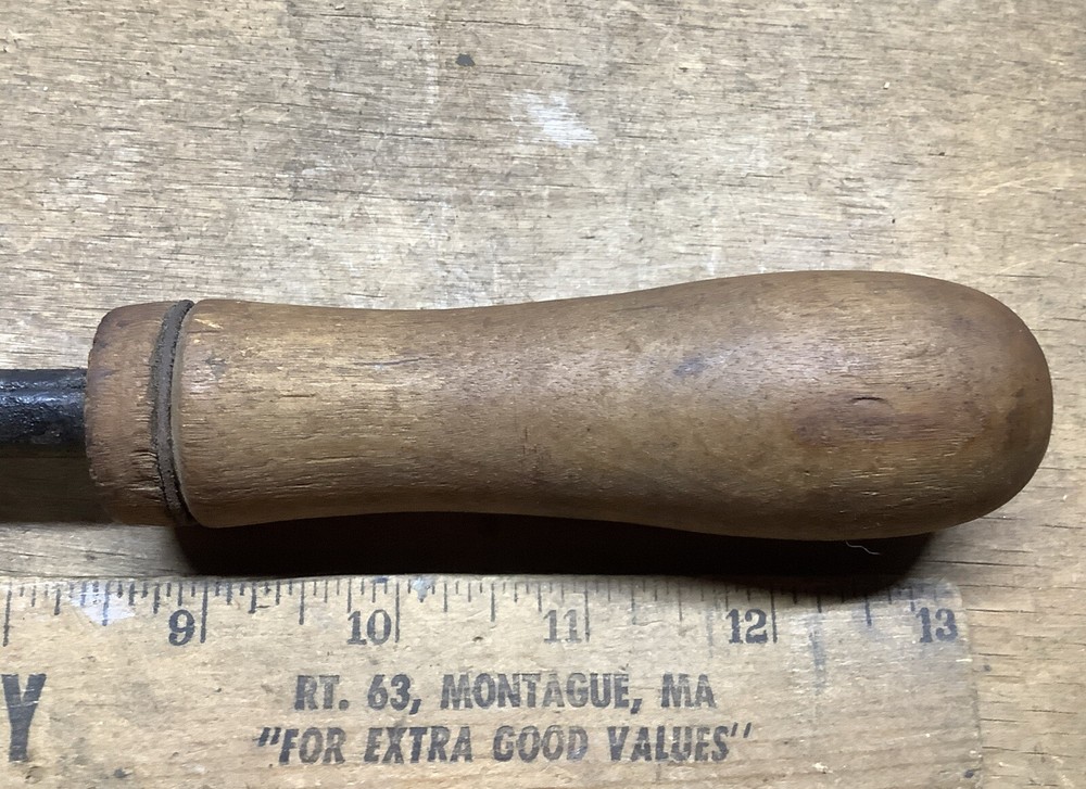 Vintage Worth #2 Copper Soldering Tip, Wood Handle