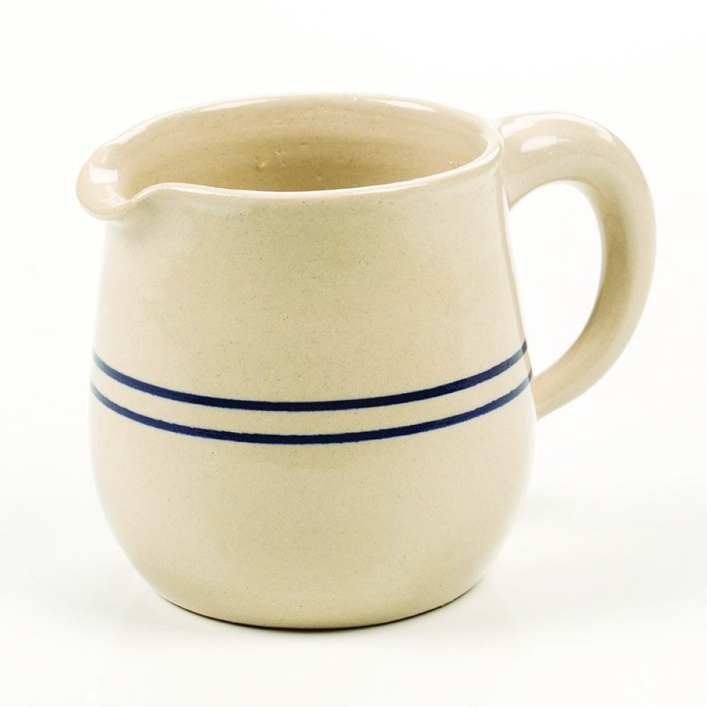 Heritage Blue Stripe Stoneware Syrup Pitcher