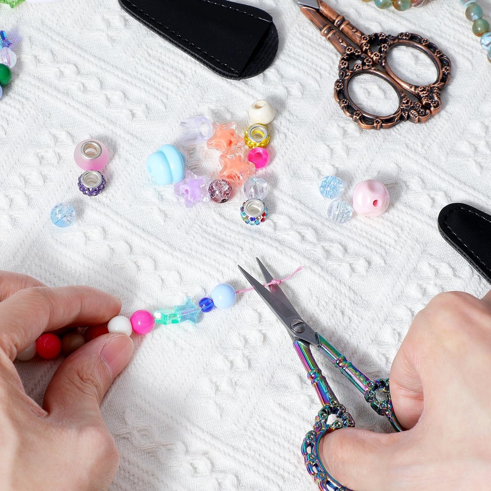 2 Pcs Pretty Embroidery Scissors Small Crochet Thread Scissors