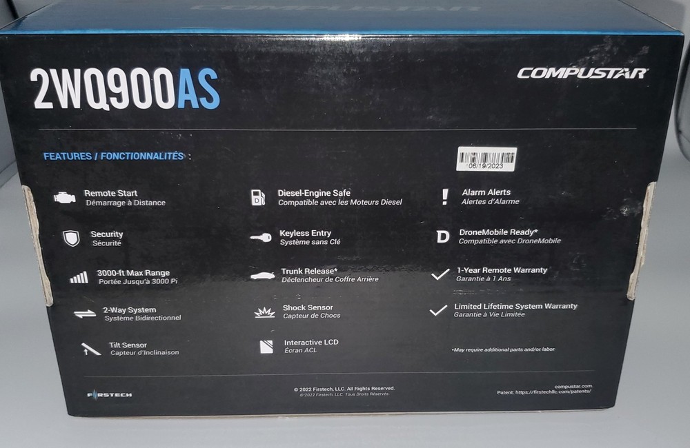 Compustar CS2WQ900AS 2-Way LCD 3000-FT Max Range Remote Start + Security System