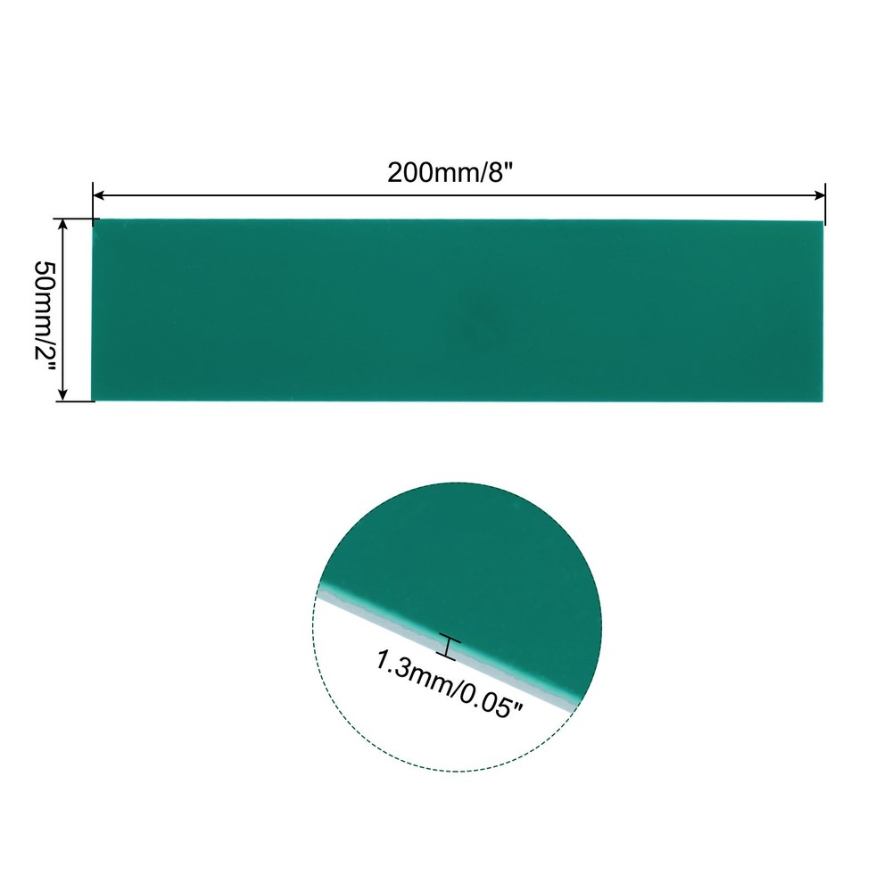 4pcs Blank Engraving Name Plate, 8"x2" Personalized Custom, Deep Green/White