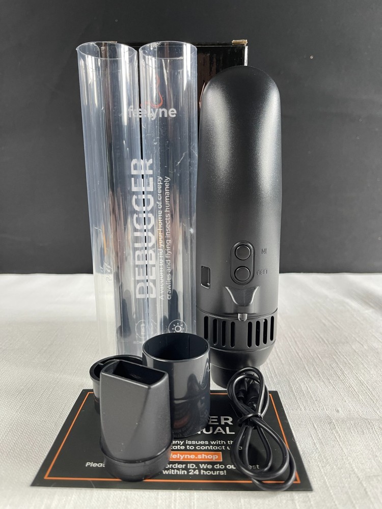 Felyne Black Debugger LED Light Strong Suction Rechargeable Spider Catcher