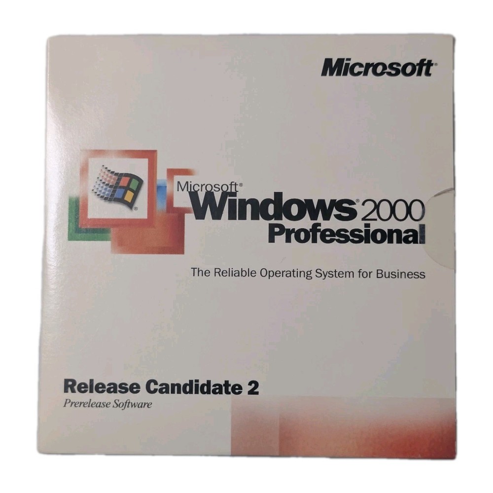 Vintage Microsoft Windows 2000 Pro RC2 CD-ROM Rare Beta Software