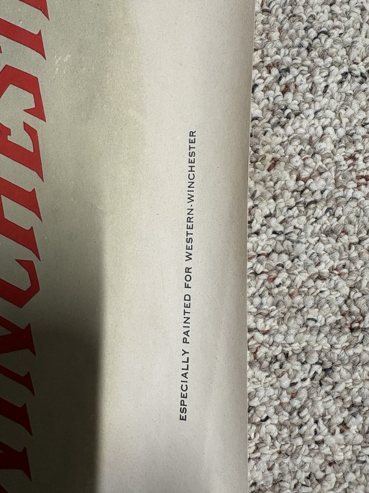 1955 Winchester Poster Rabbit-Flawed