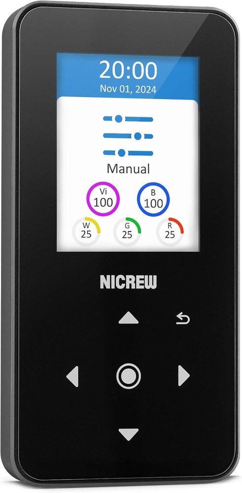 NICREW HyperReef Gen 2 Controller, 5 Channels Adjustable, Touch Button Black