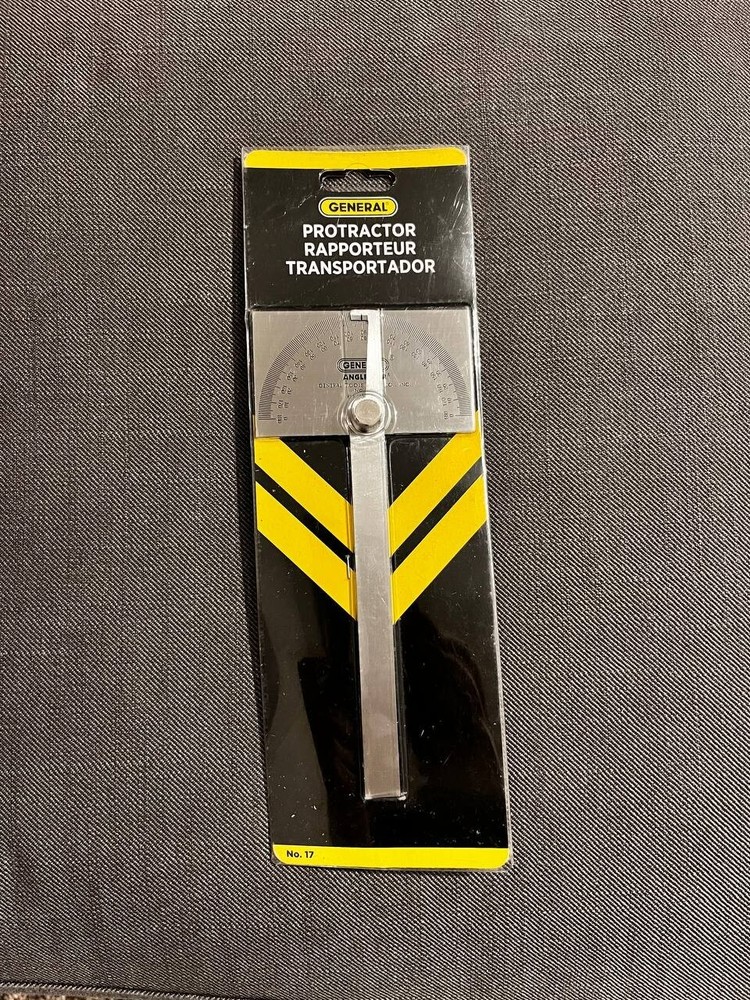 General Tool No. 17 Square Head Stainless Steel Protractor