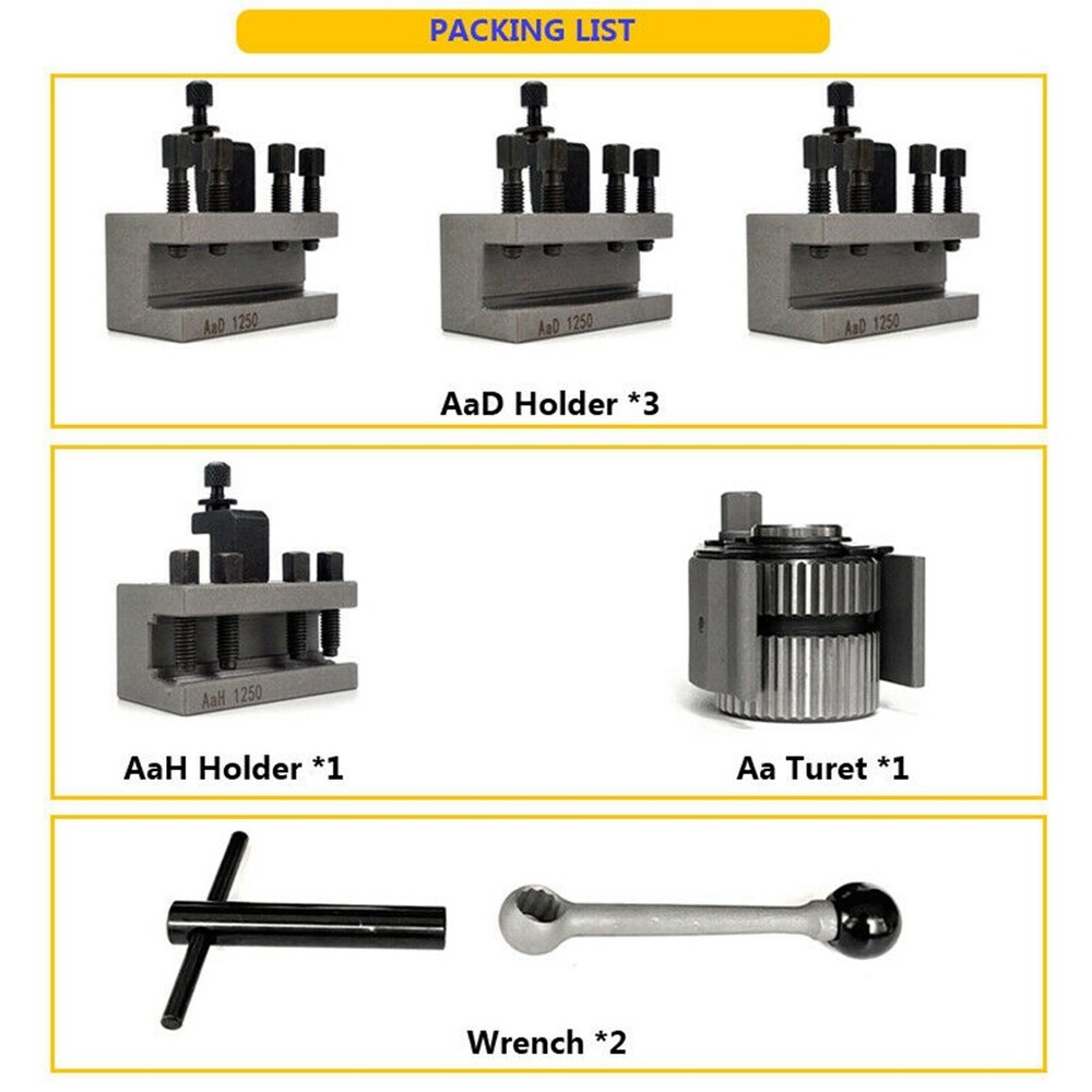 Size Aa Quick Change Tool Post Holder for Mini Lathe Multifix Lathe Tool Post