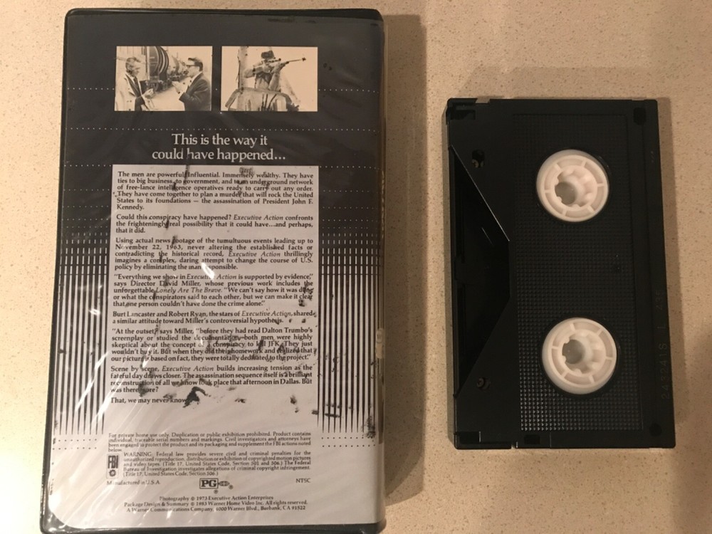 Executive Action (BETA, 1983, Warner Clamshell) Burt Lancaster, Robert Ryan