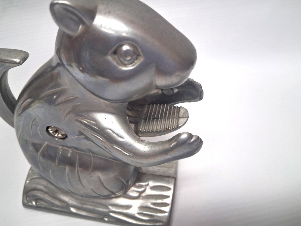 Squirrel Nutcracker Nut Cracker Mechanical Cast Aluminum Vintage