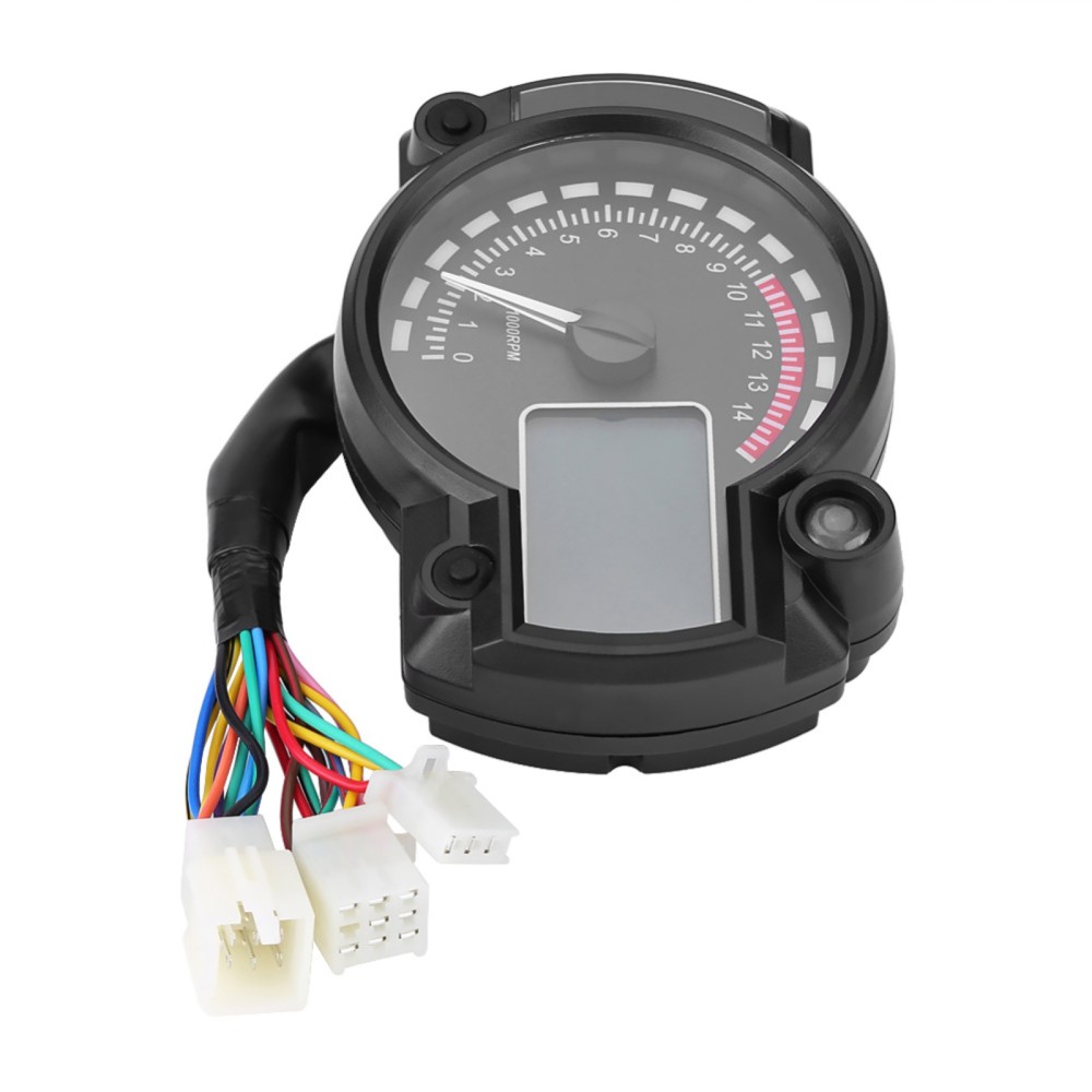 12V Waterproof Motorcycle Speedometer Speed Odometer Tachometer Speed Sensor A