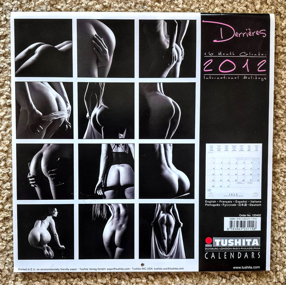 RARE 2012 DERRIERES WALL CALENDAR