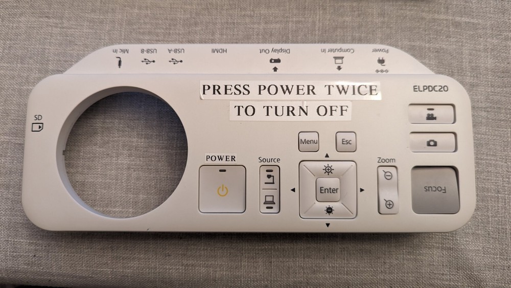 EPSON ELPDC20 interface panel