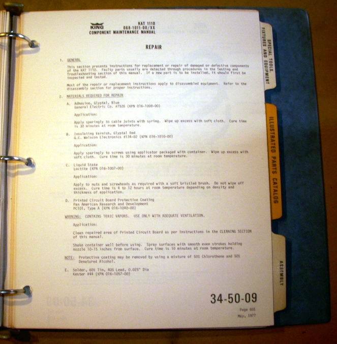 King KAT 1110 Service Manual