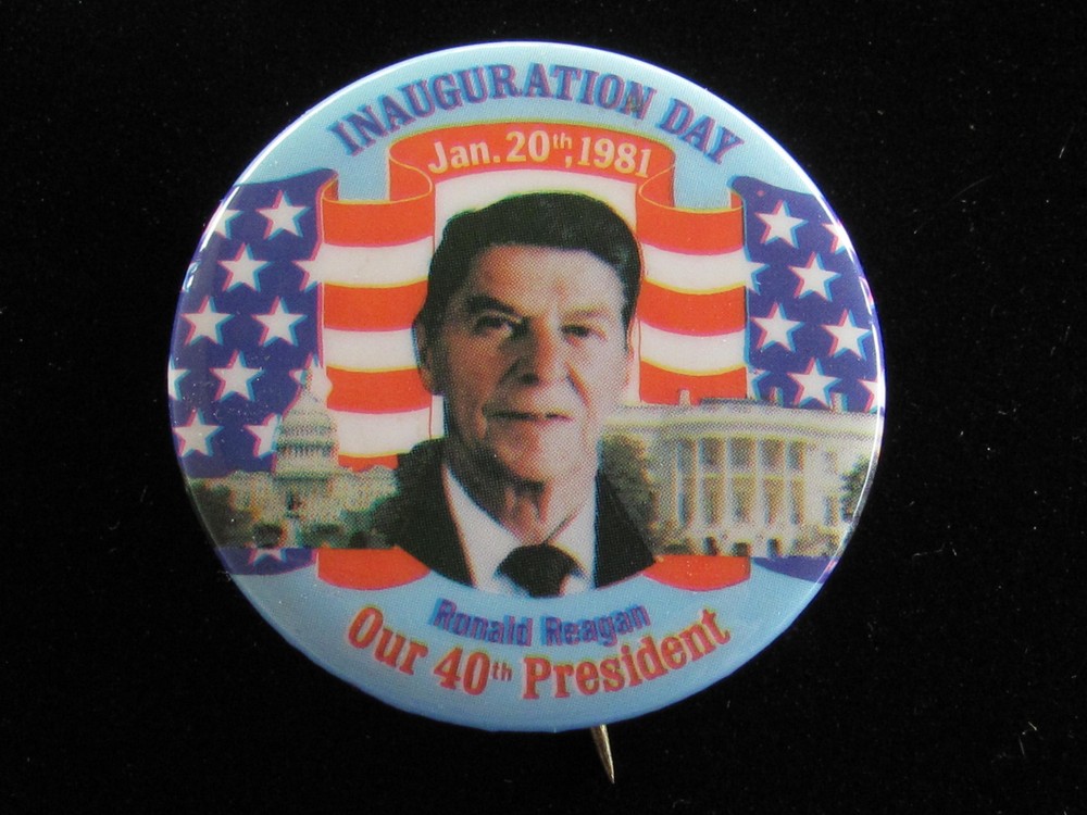 1981 President Ronald Reagan Inauguration Day 1 3/4" Pinback Button
