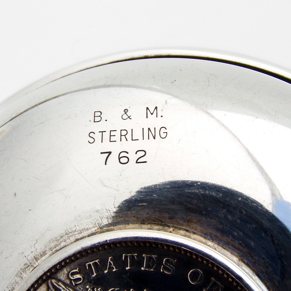 Round Bowl Morgan Dollar Insert Baldwin Miller Sterling Silver
