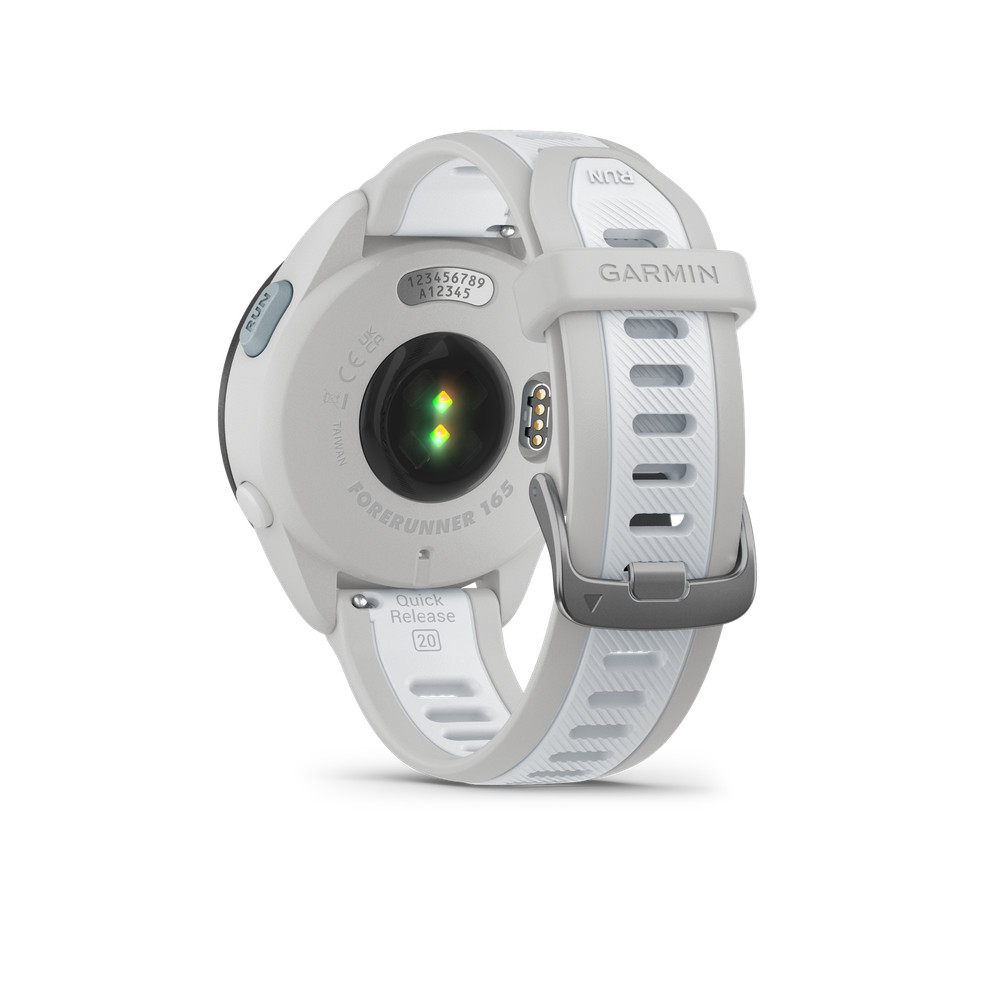Garmin Forerunner 165 GPS Running Smart watch Bundle - Mist Gray/Whitestone