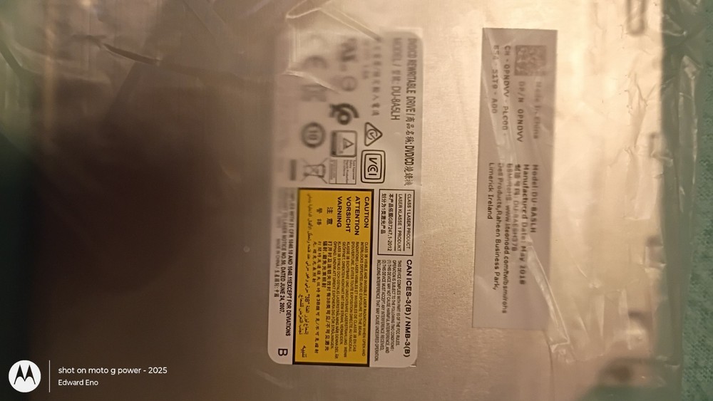 Dell Model DU-8A5LH DVD/CD Rewritable Drive Slim Internal
