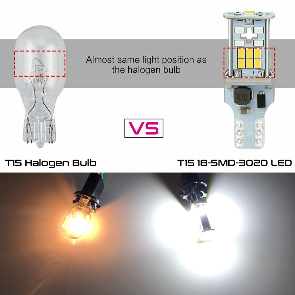 2pcs Bright Xenon White LED Bulbs for Honda Civic 2001-2020 Backup Reverse Light