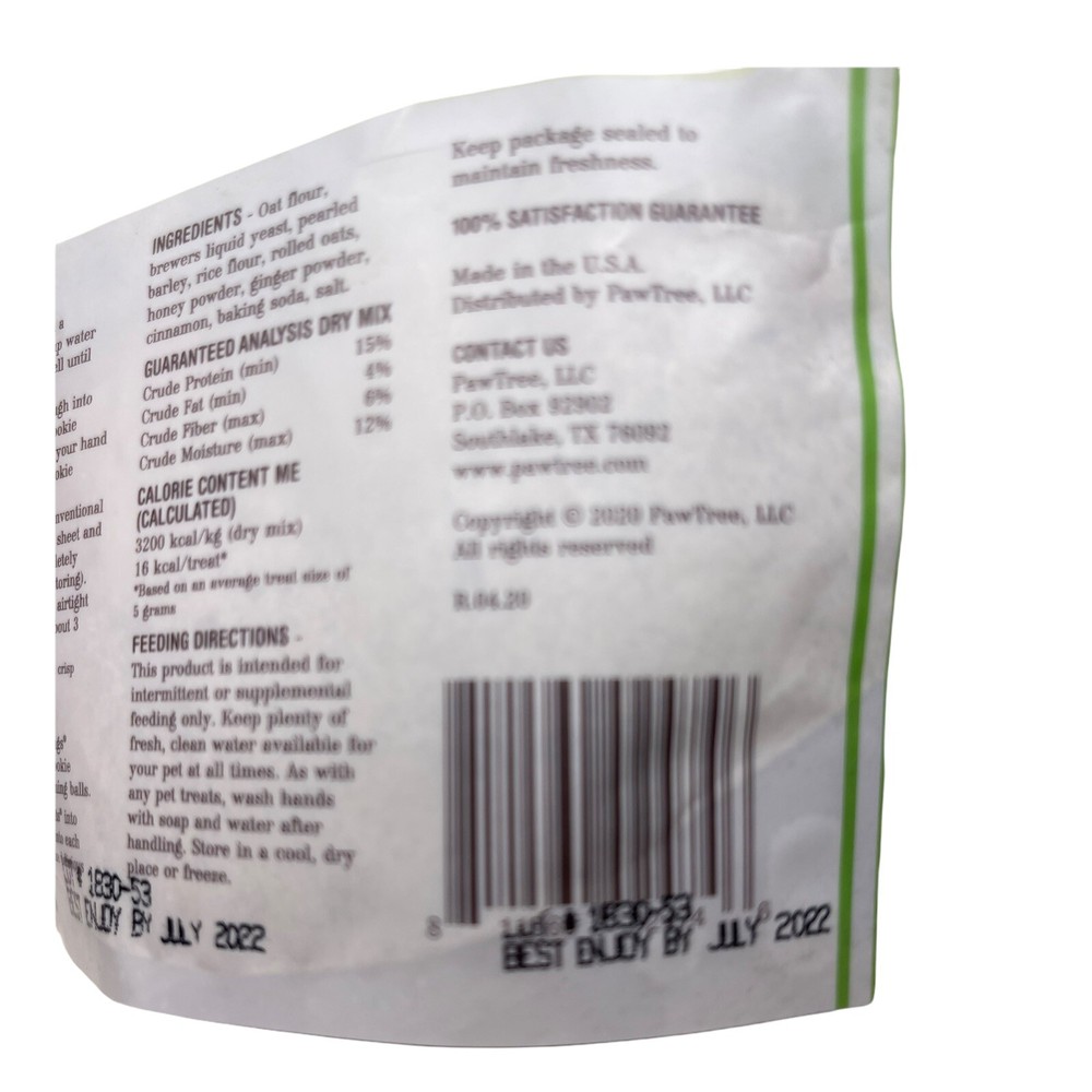 Paw tree Gourmet Baking Mix GINGERLICIOUS SNAPS