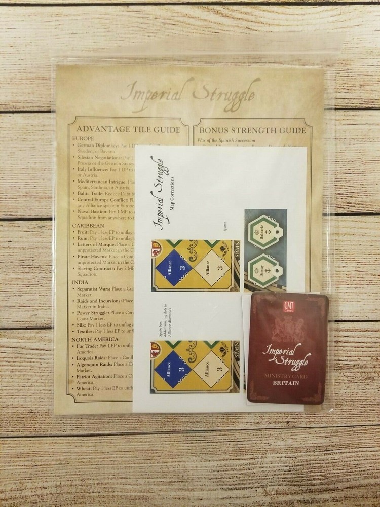 GMT Games Imperial Struggle Update Kit