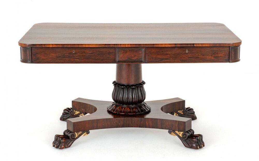 Regency Library Table Desk Period Antique