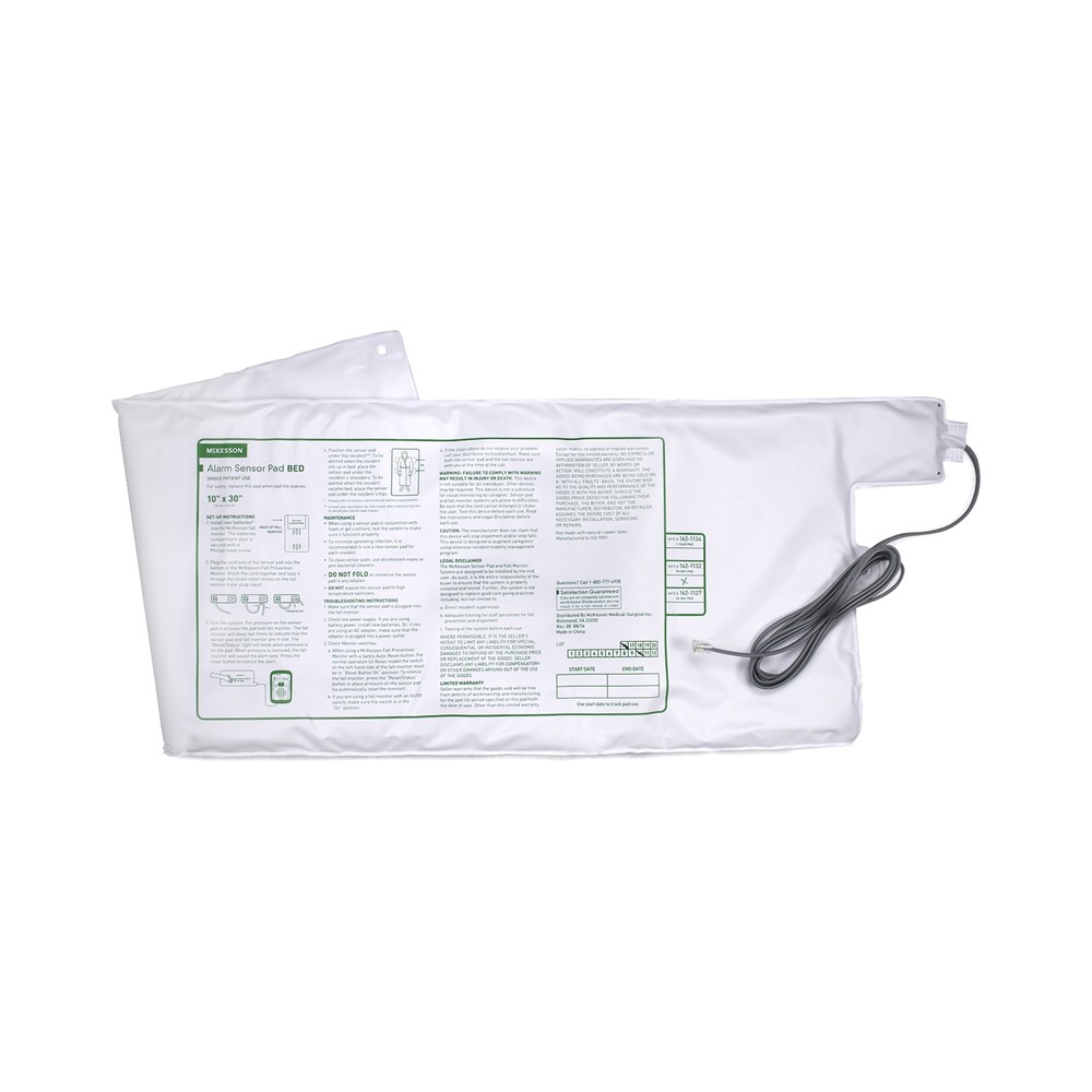 McKesson Bed Sensor Pad 10 x 30" 1 Each 162-1132