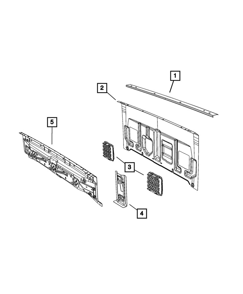 Genuine Mopar Cab Back Panel 68346636AA