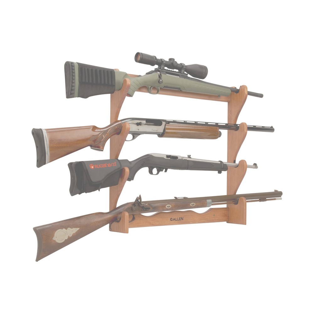 4-Gun Wooden Firearm Rack