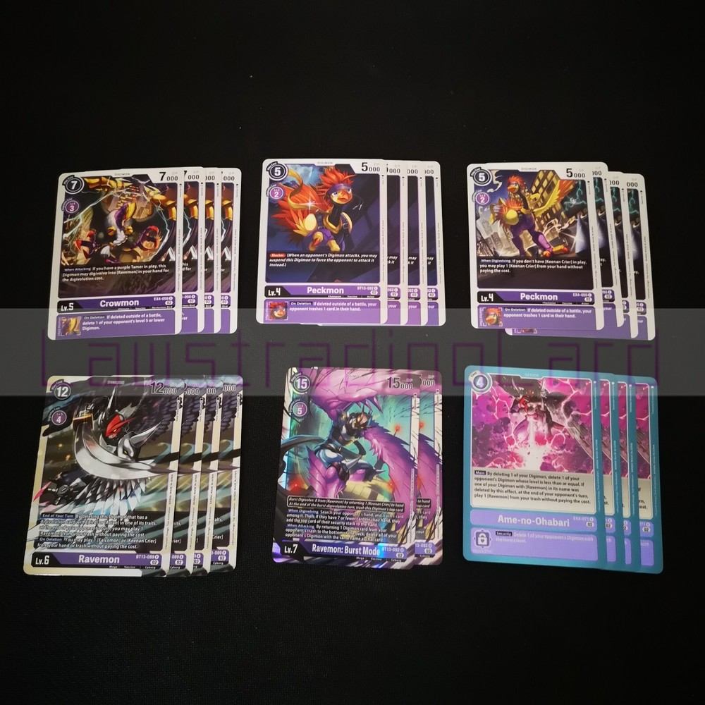 Digimon Card Game Ravemon Burst Mode Core Deck With Deck Box