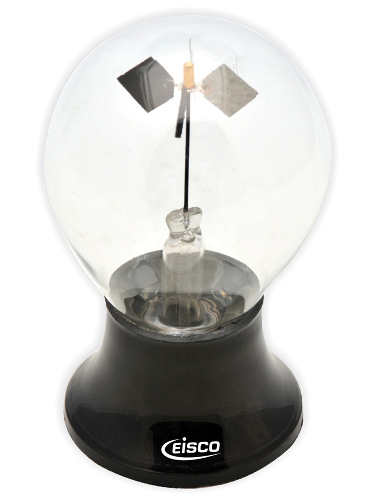 Crook's Radiometer, 2.75" (70mm) Diameter, Mounted on Plastic Base - Eisco Labs