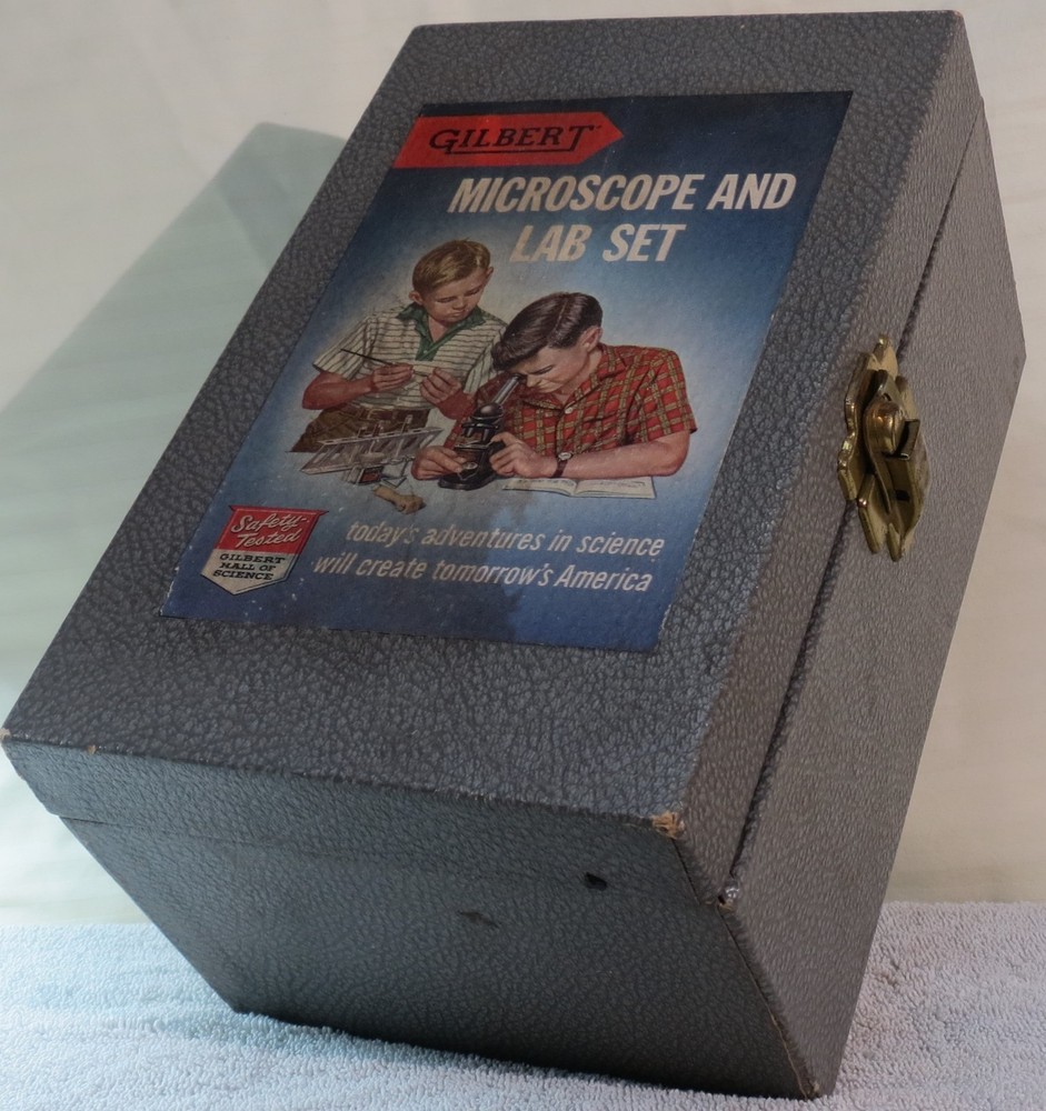 Gilbert Microscope and Lab Set / Aristo-Craft Microsope Slide / Porter Chemical