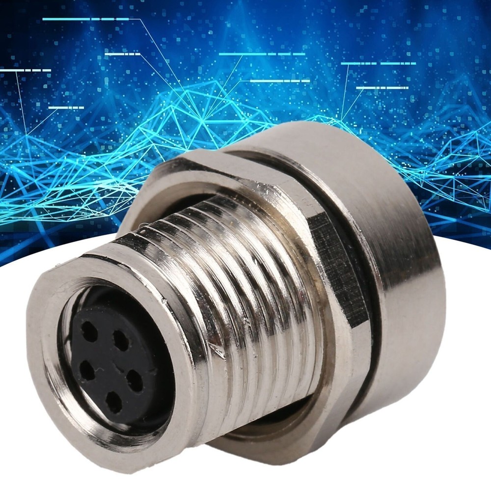 M8FS5 Panel Mounted Socket M8 IP67 Waterproof Connector 5pin Plug Adapter