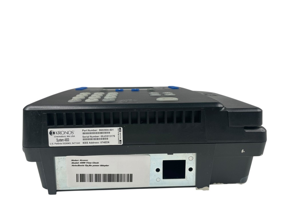 KRONOS 4500 System 8602800-501 Digital Time Clock switching