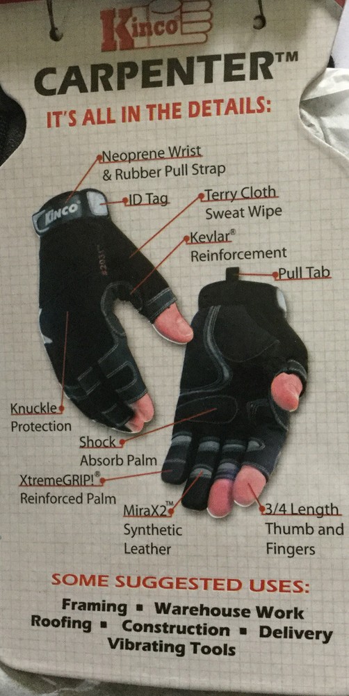 KINCO PRO 2031 Carpenter’s gloves Size Large
