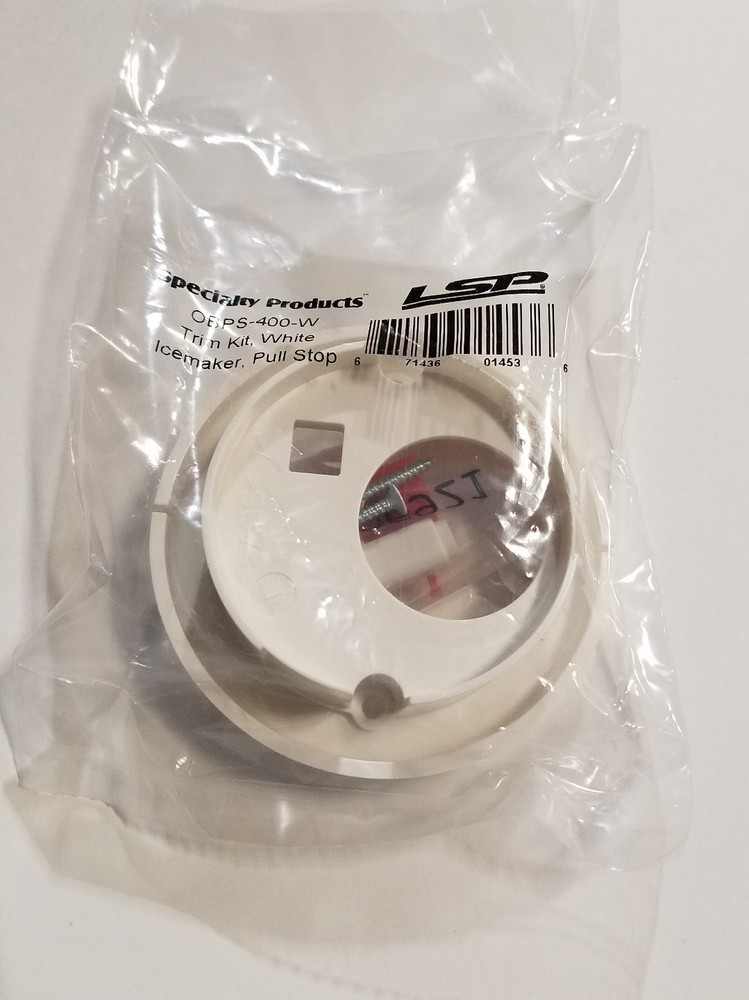 QTY-2 LSP OBPS-400-W Ice maker Pull Stop Box Trim Kit White