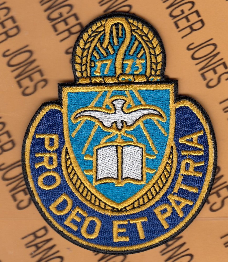 US Army Chaplain Corps Crest DUI ~3.5" pocket patch c/e