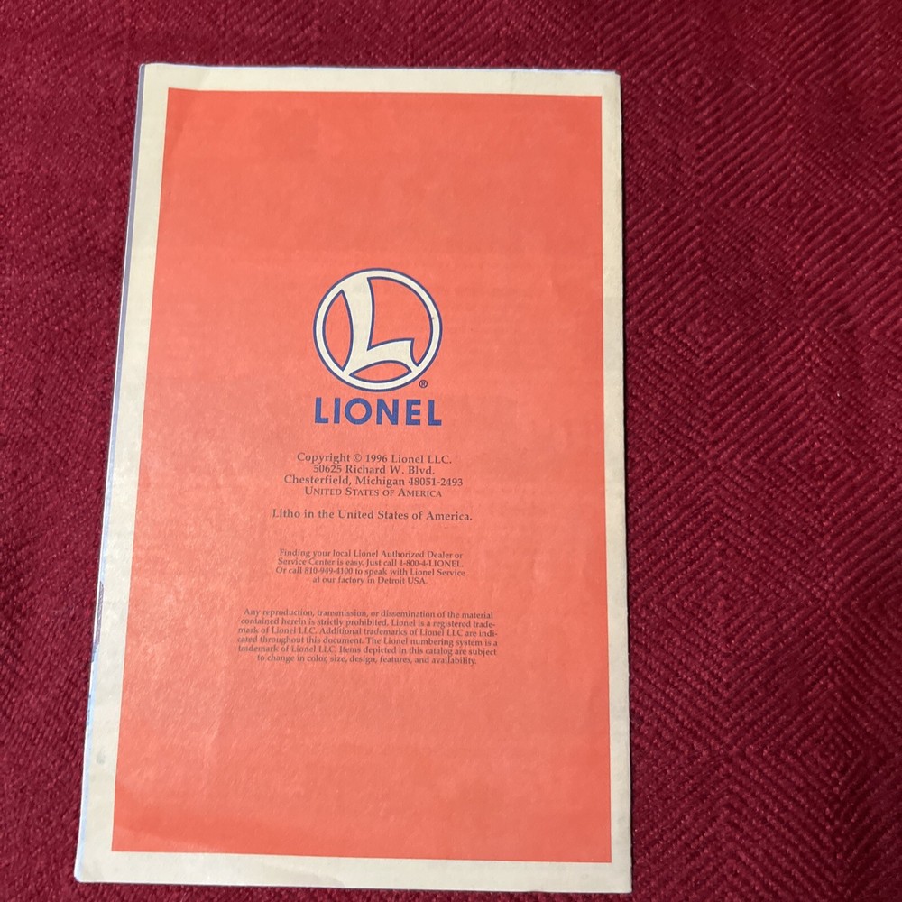 LIONEL TRAIN SETS 1996 BROCHURE