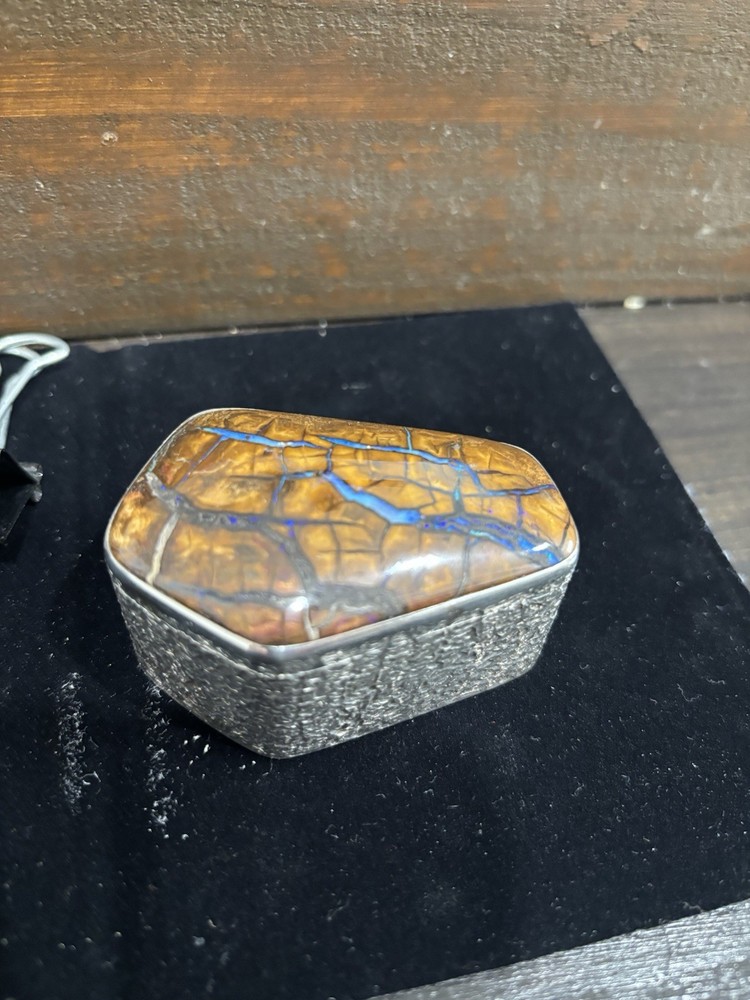Handmade Sterling Silver Yowah Boulder Opal Box