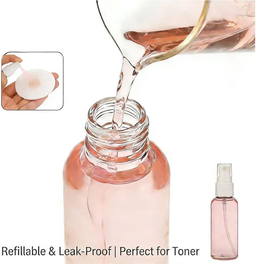 1 Oz Travel Spray Bottles, Thickened Reusable Refillable Plastic Sprayers 2 Pack