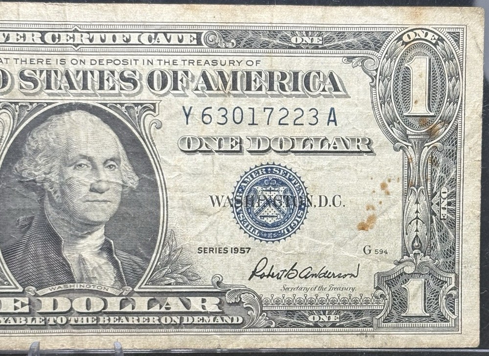 1957 $1 Note Silver Certificate, #Y63017223A! 🔥🔥