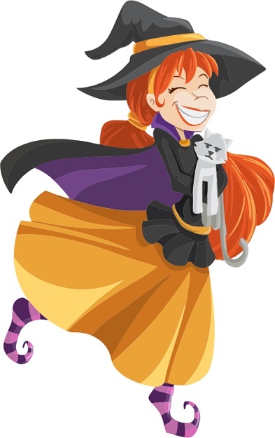 30 Custom Happy Halloween Witch Personalized Address Labels