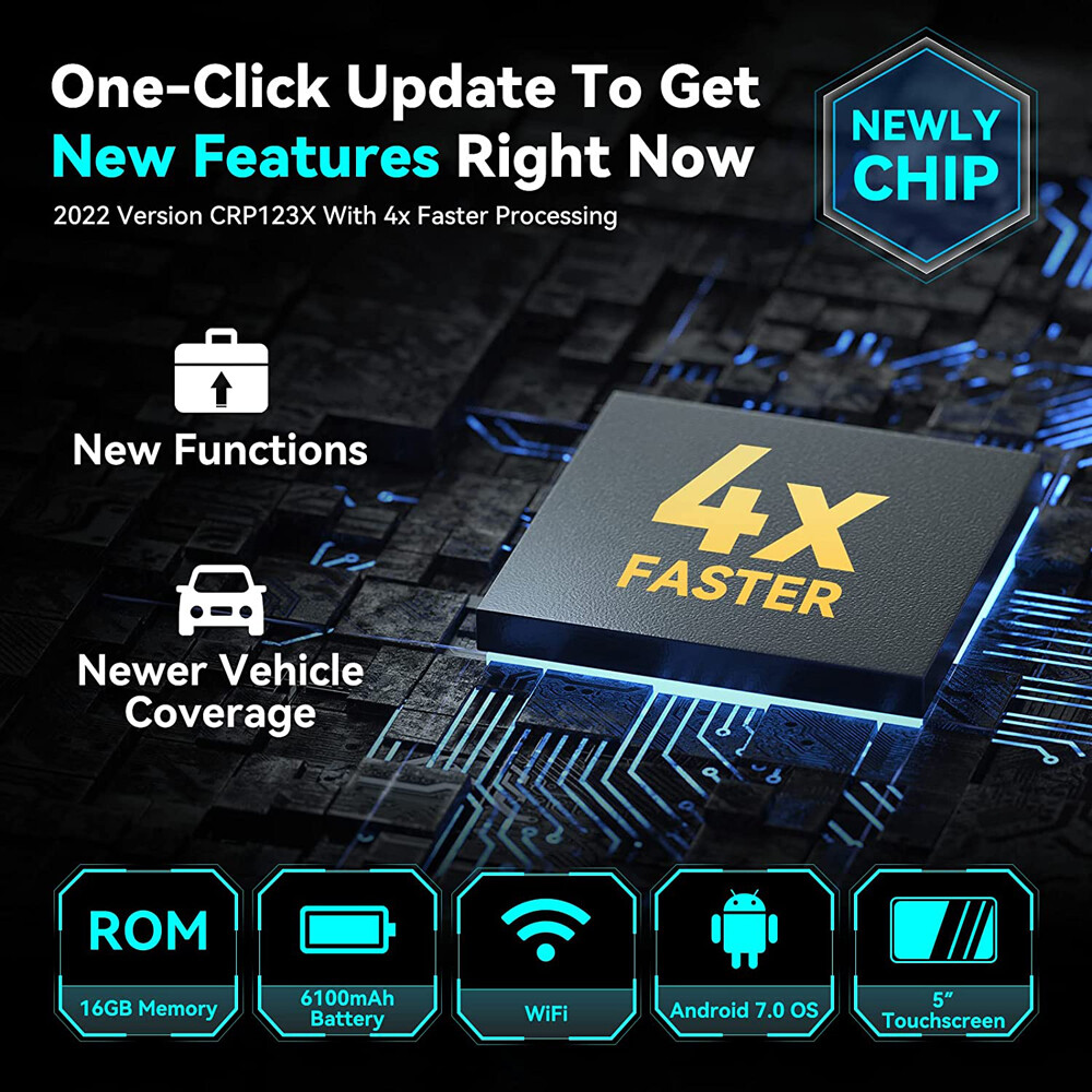 LAUNCH CRP123X OBD2 Scanner ABS SRS Code Reader Check Engine Car Diagnostic Tool