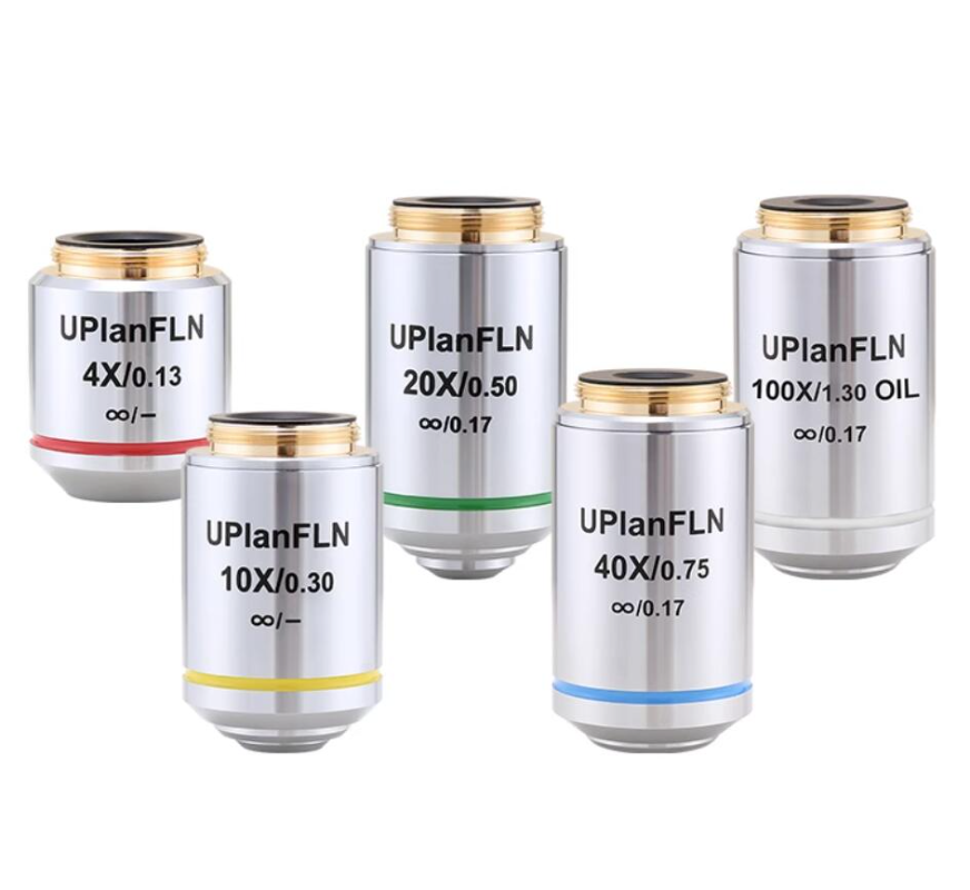 1PC RMS Thread Infinity System Semi-apochromatic Plan Fluorescent Objective Lens