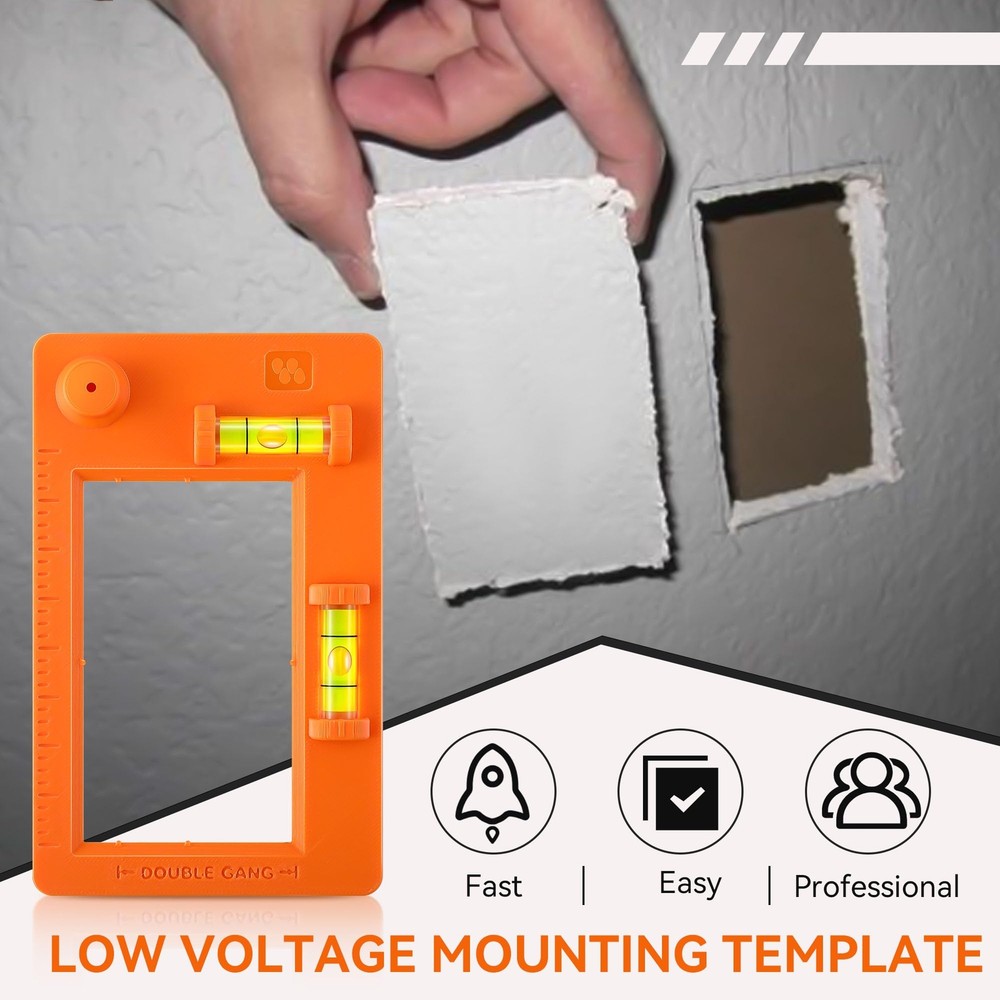 Low Voltage Mounting Bracket Template Horizontal or Vertical Mounting Templat...