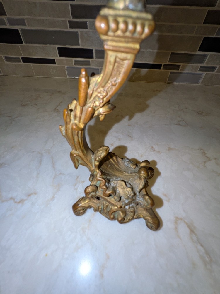Vintage Bronze Leaf Figurine (5.25")